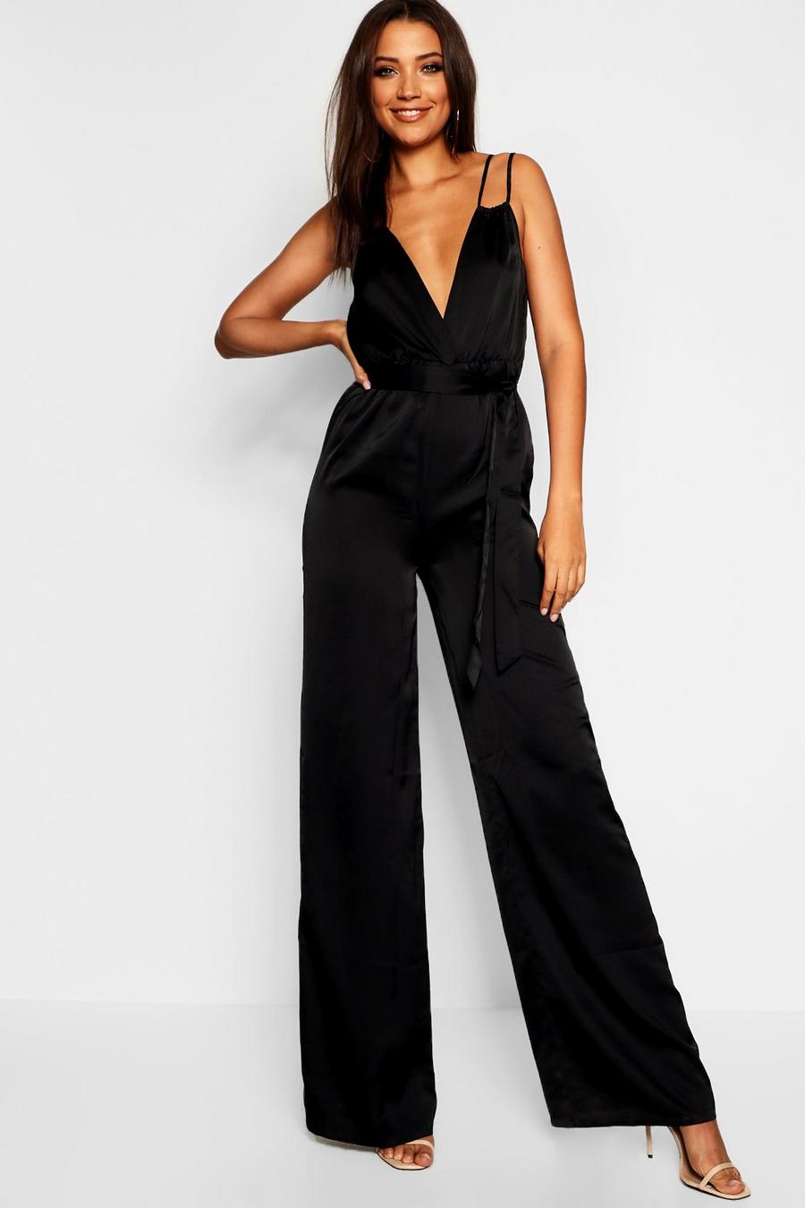 Tall Strap Detail Satin Jumpsuit image number 1