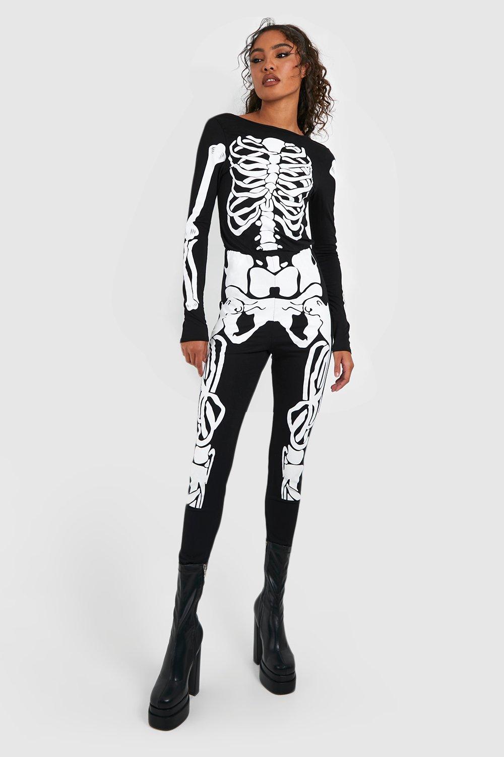 Women's Black Skeleton Leggings