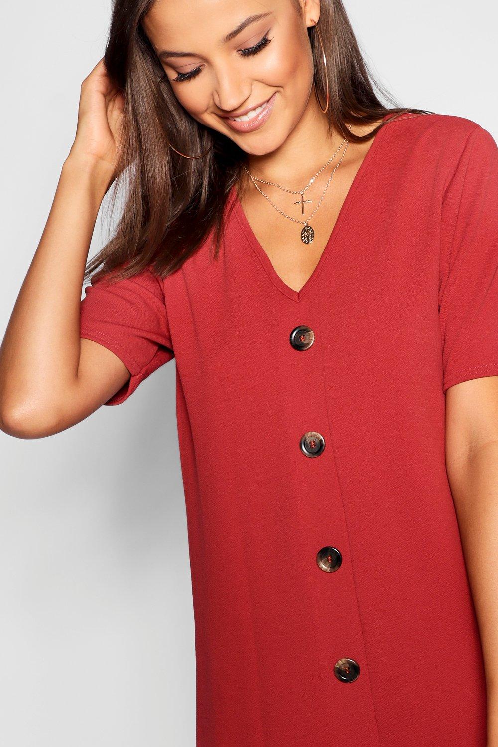 T shirt boutonné devant femme sales