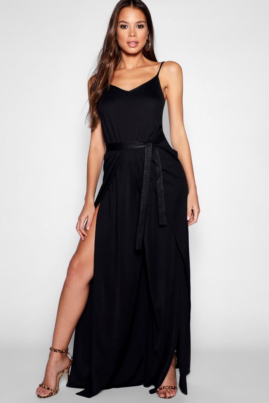 Tall Wrap Split Leg Strappy Jumpsuit image number 1