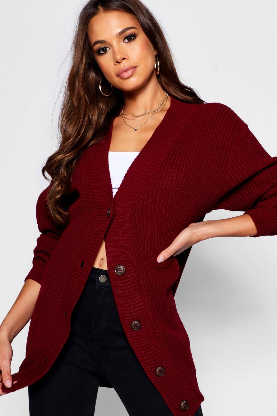 Berry Tall Knitted Cardigan image number 1