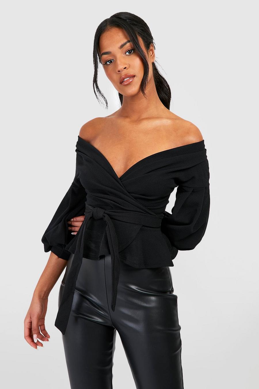 Black nero Tall Off The Shoulder Blouse