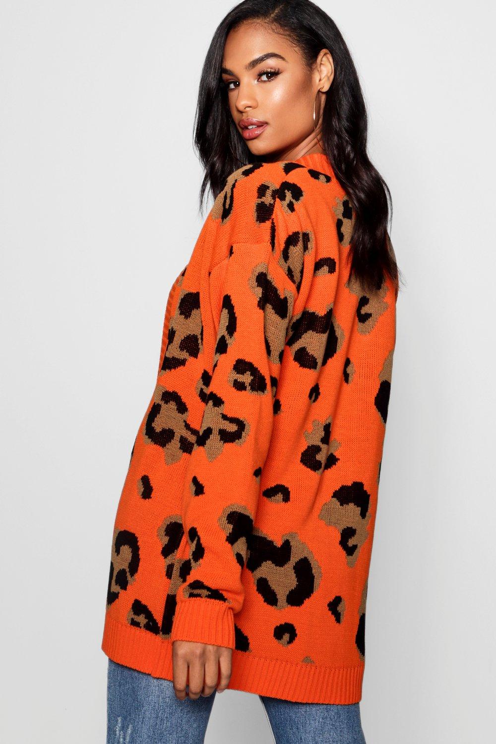 Boohoo on sale leopard cardigan