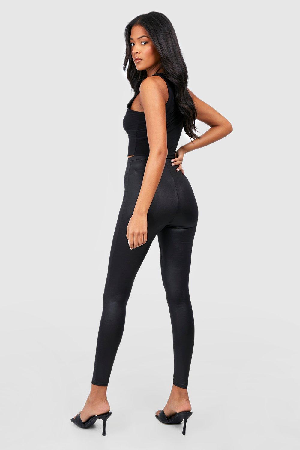 boohoo wet look leggings