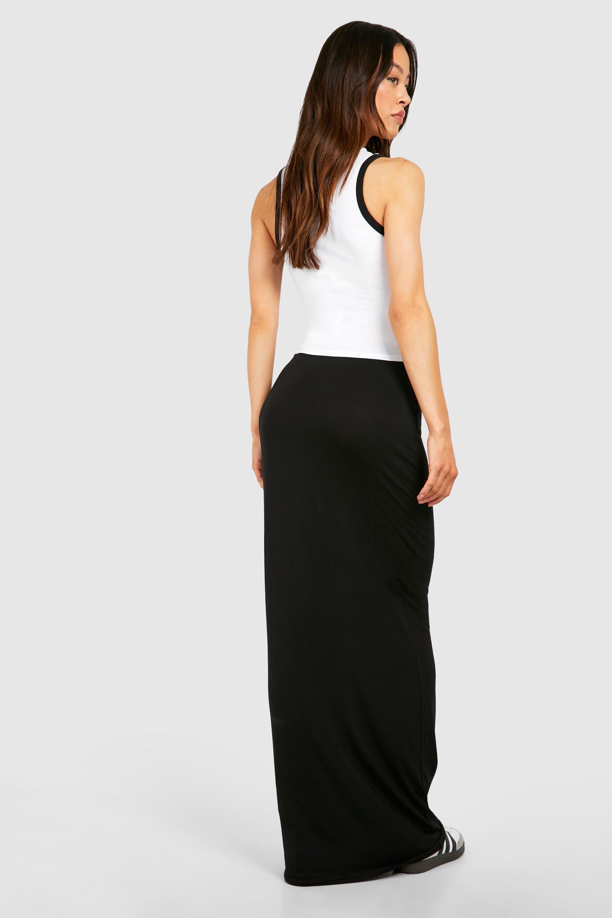 Boohoo jersey deals maxi skirt