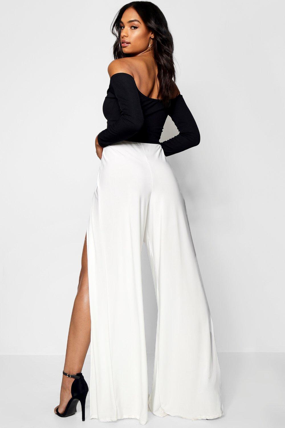 Wide split leg pants hotsell