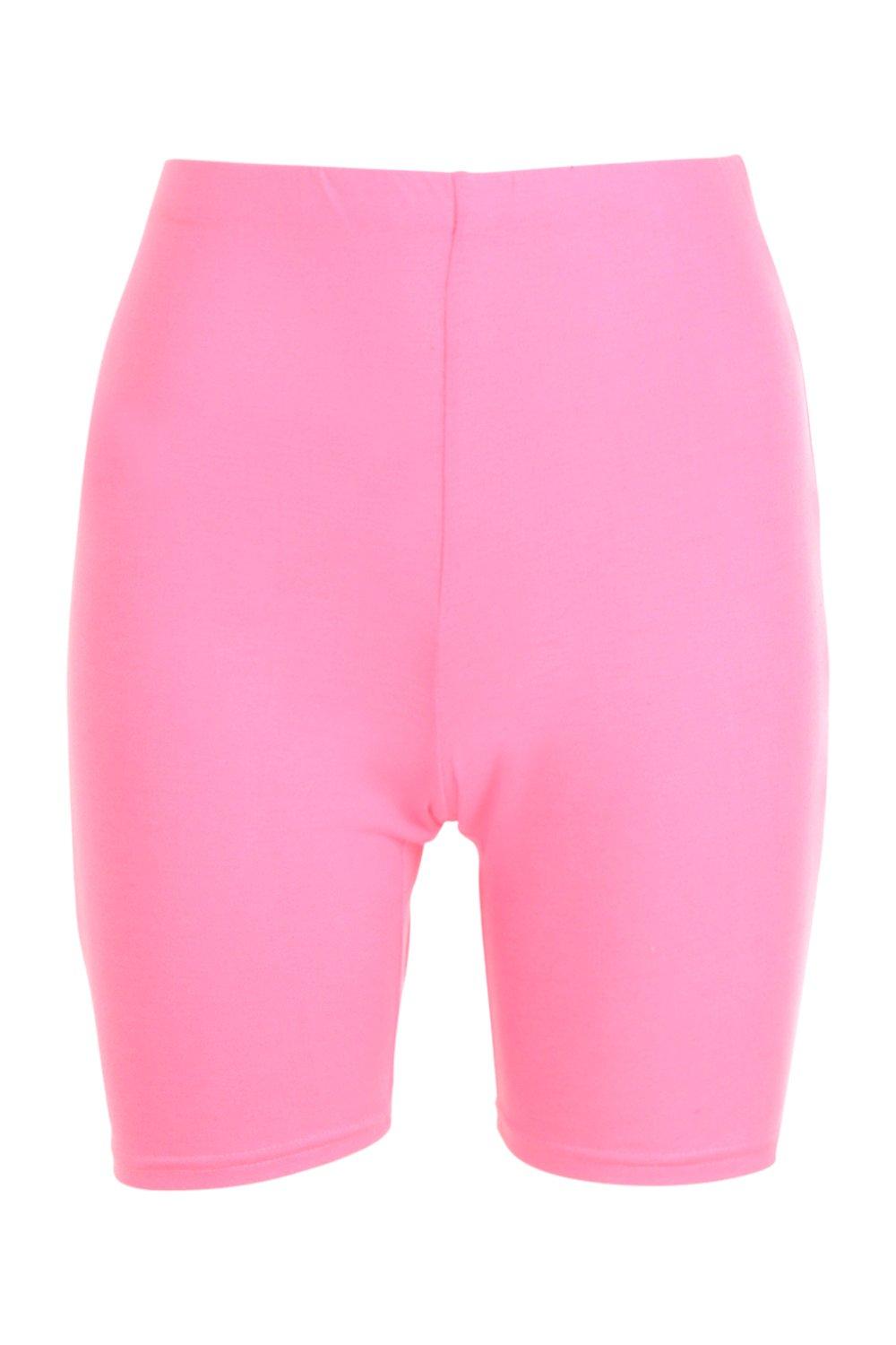 pink neon cycling shorts