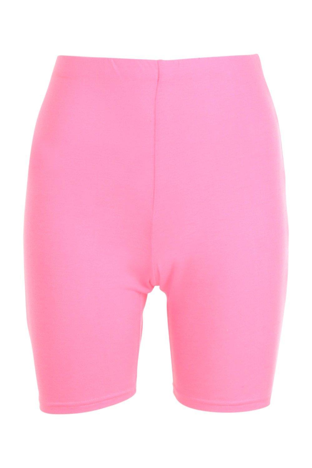 neon pink cycling shorts