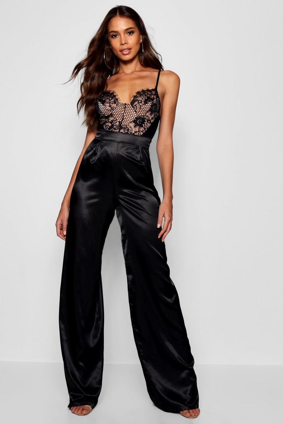 Tall Isabel Satin Wide Leg Trousers