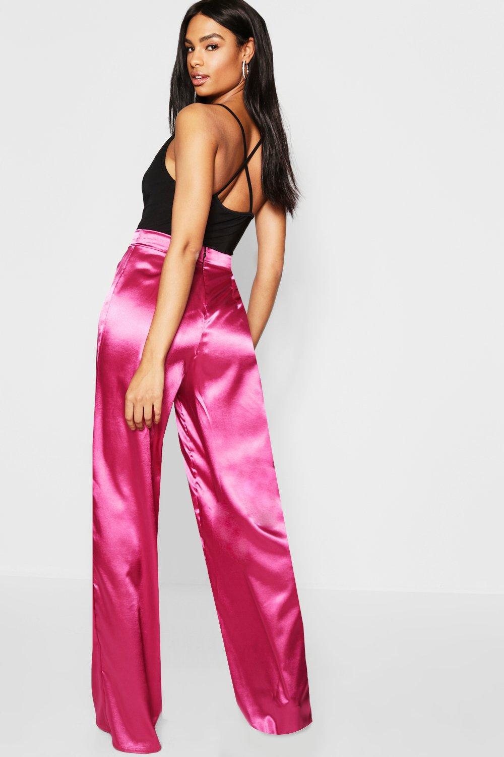 Tall Isabel Satin Wide Leg Trousers