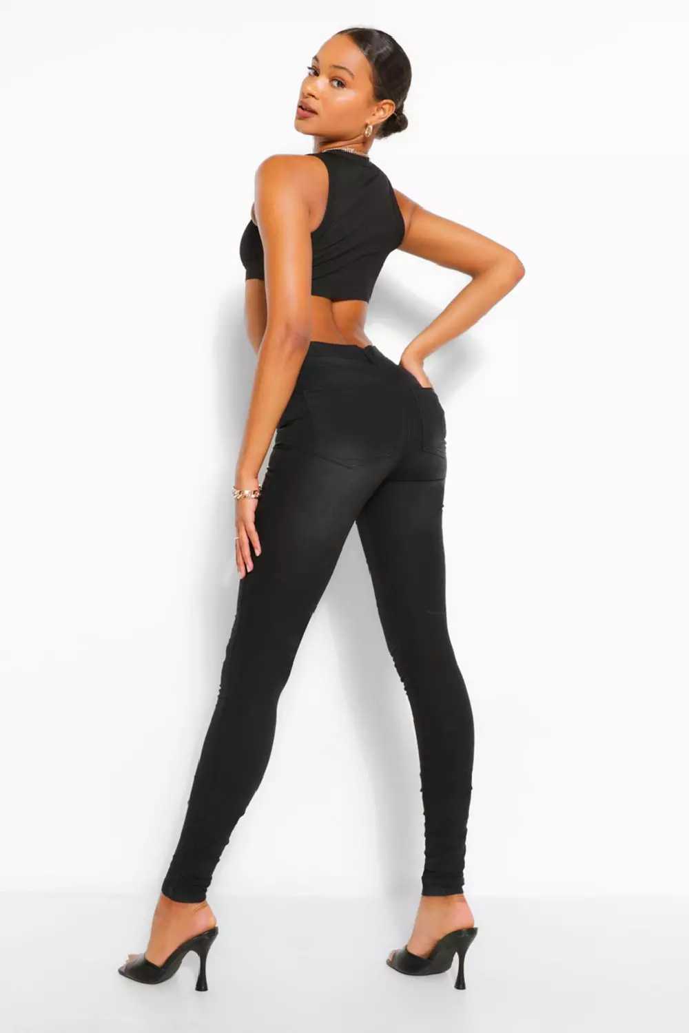 Black denim clearance jeggings