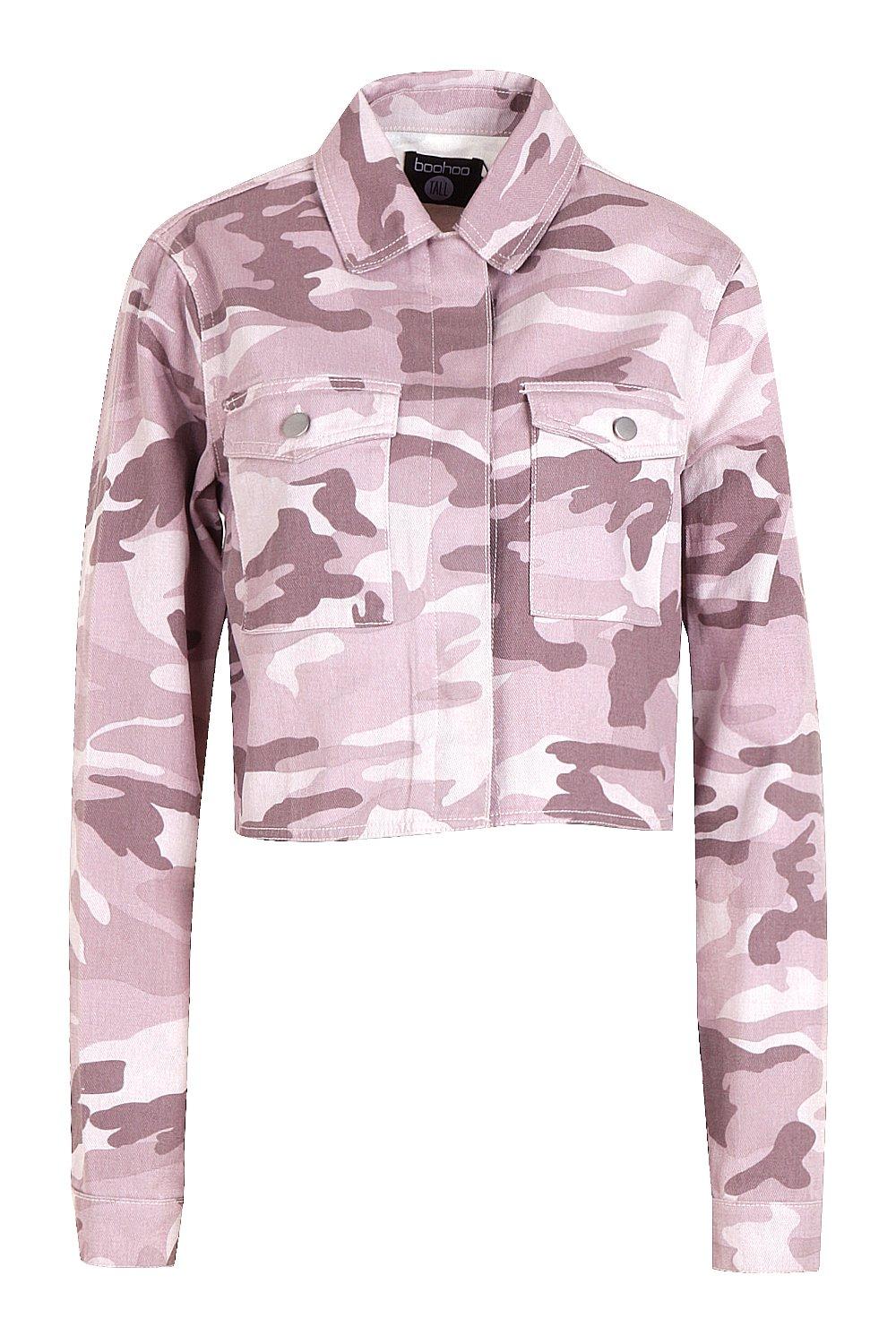 Pink camo 2025 cropped jacket