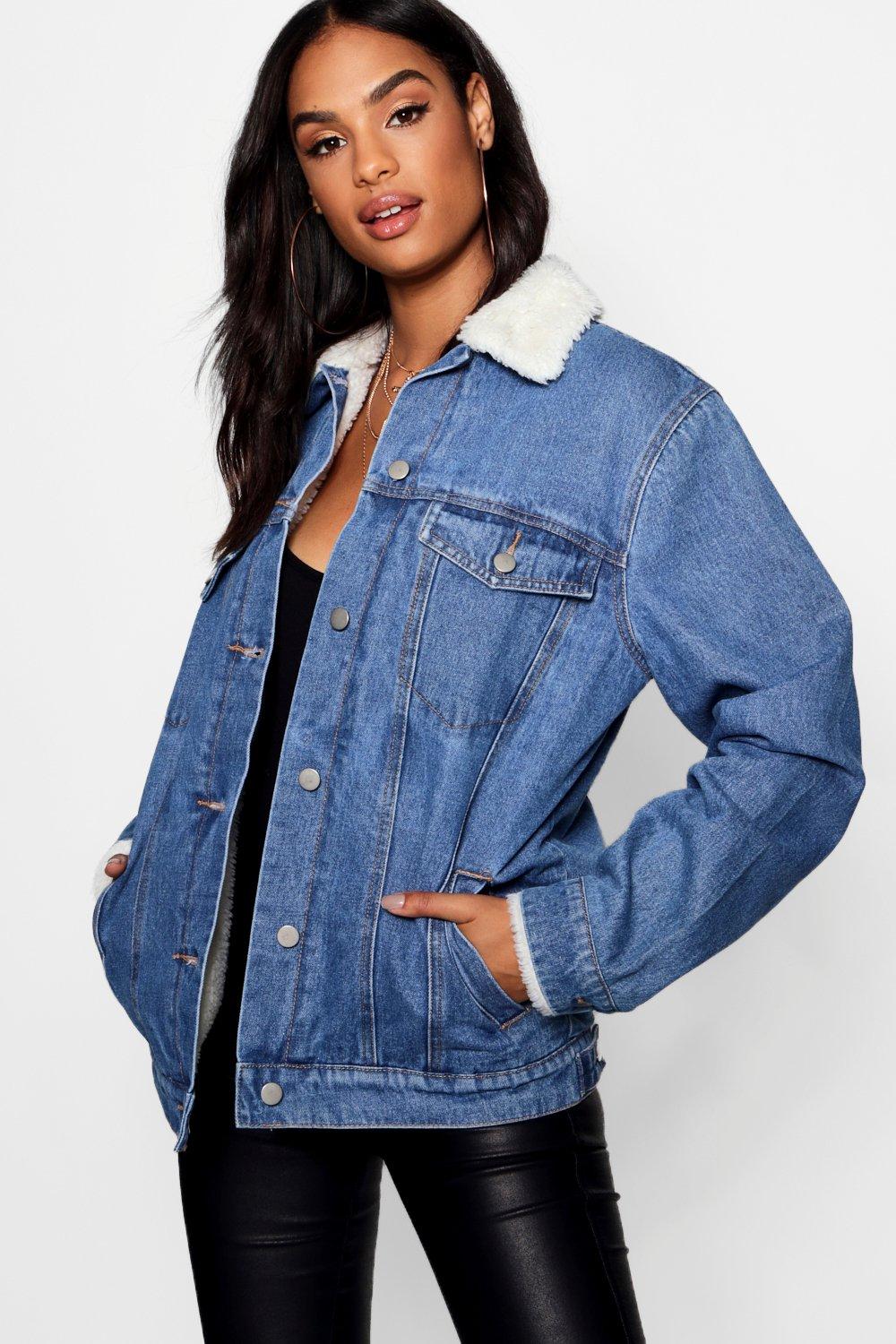 borg lined denim jacket