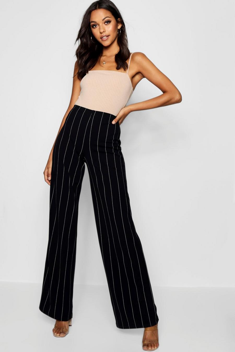 Tall Pinstripe Wide Leg Pants image number 1