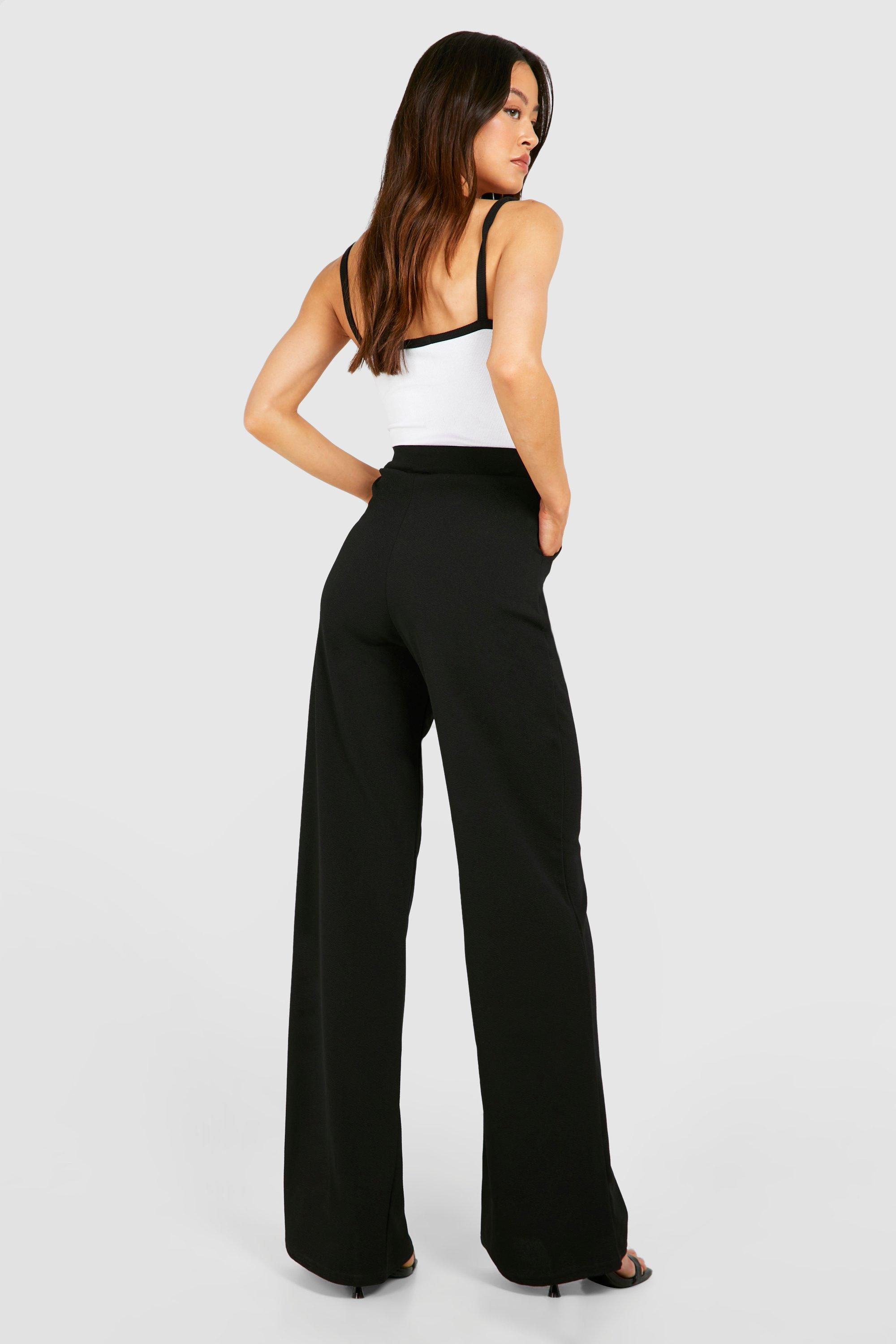 Pantalon noir taille haute hotsell pas cher