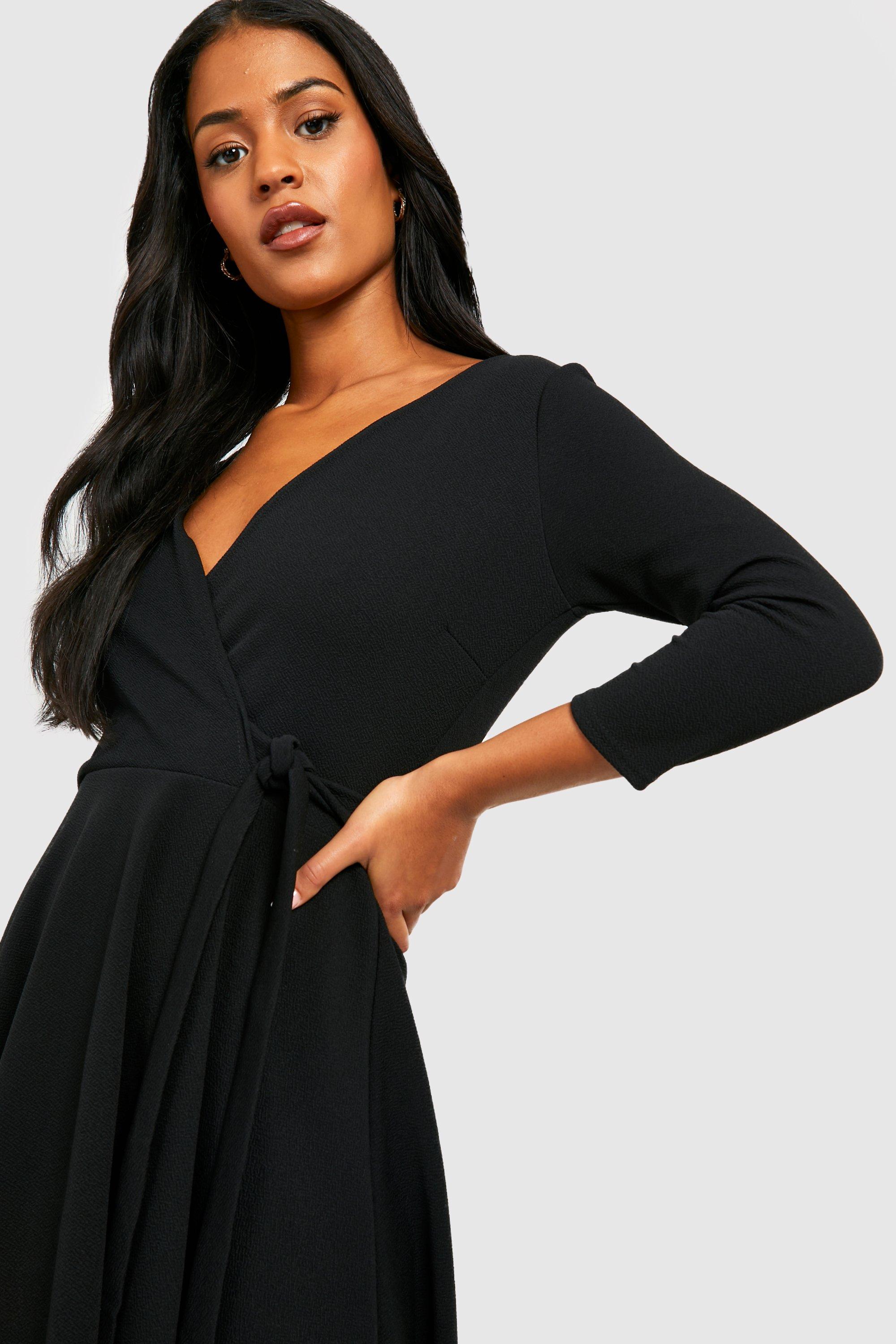 Mathilde Wrap Dress in Black