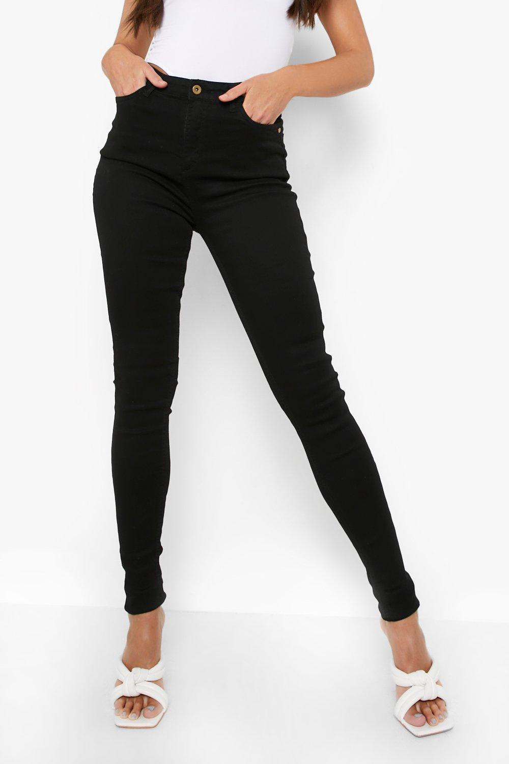 Black 5 Pocket Stretch Flared Jeans