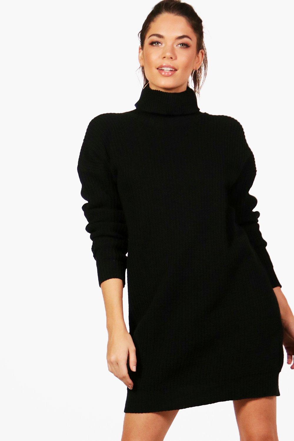 womens roll neck jumper dress