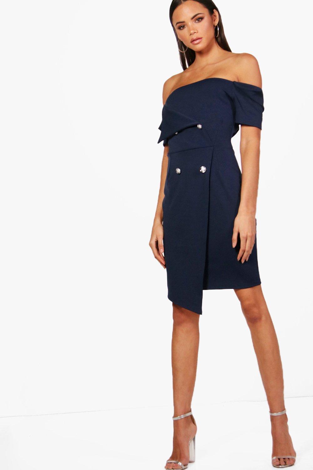 boohoo blue blazer dress