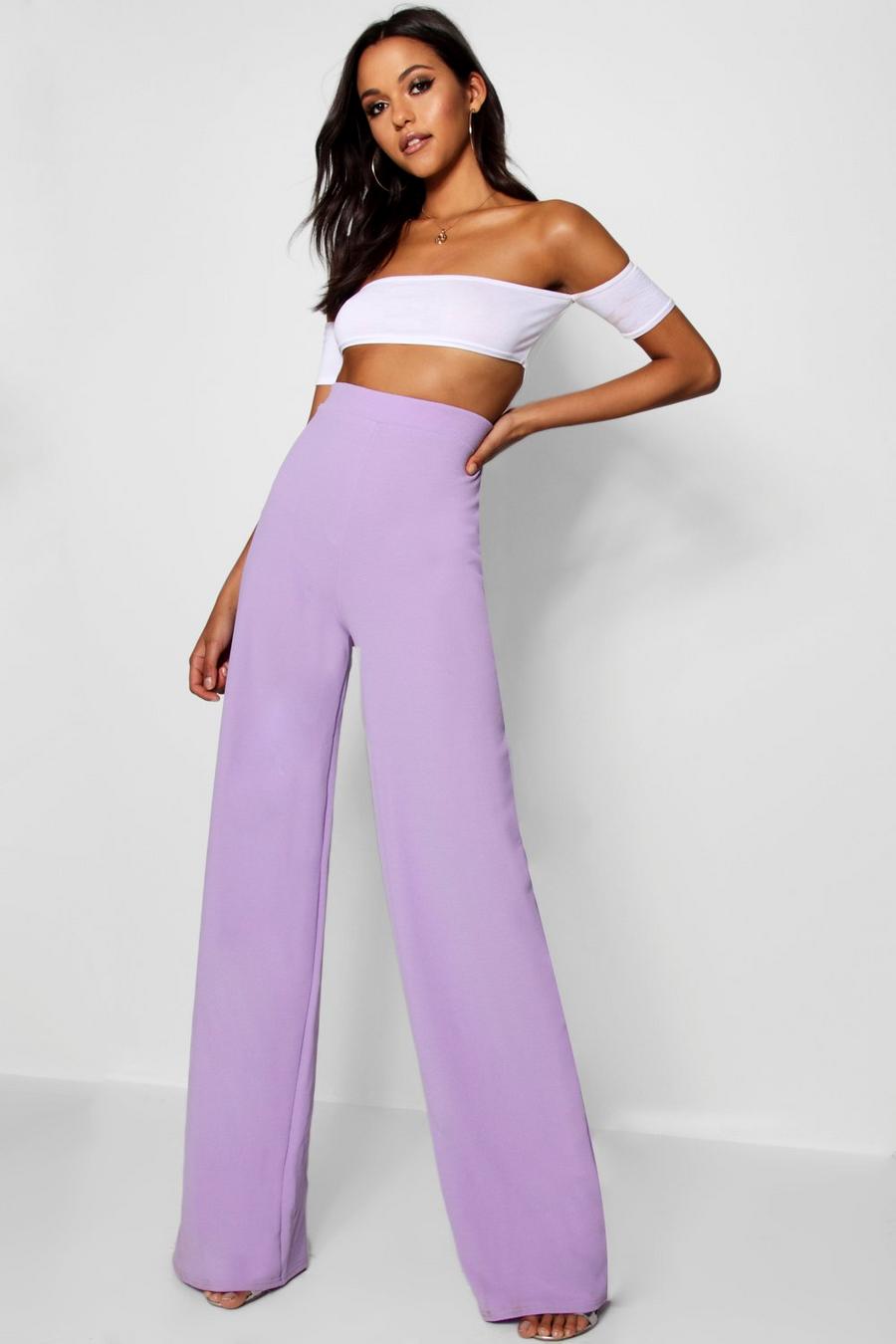 Lilac Tall Wide Leg Pleat  Broek image number 1
