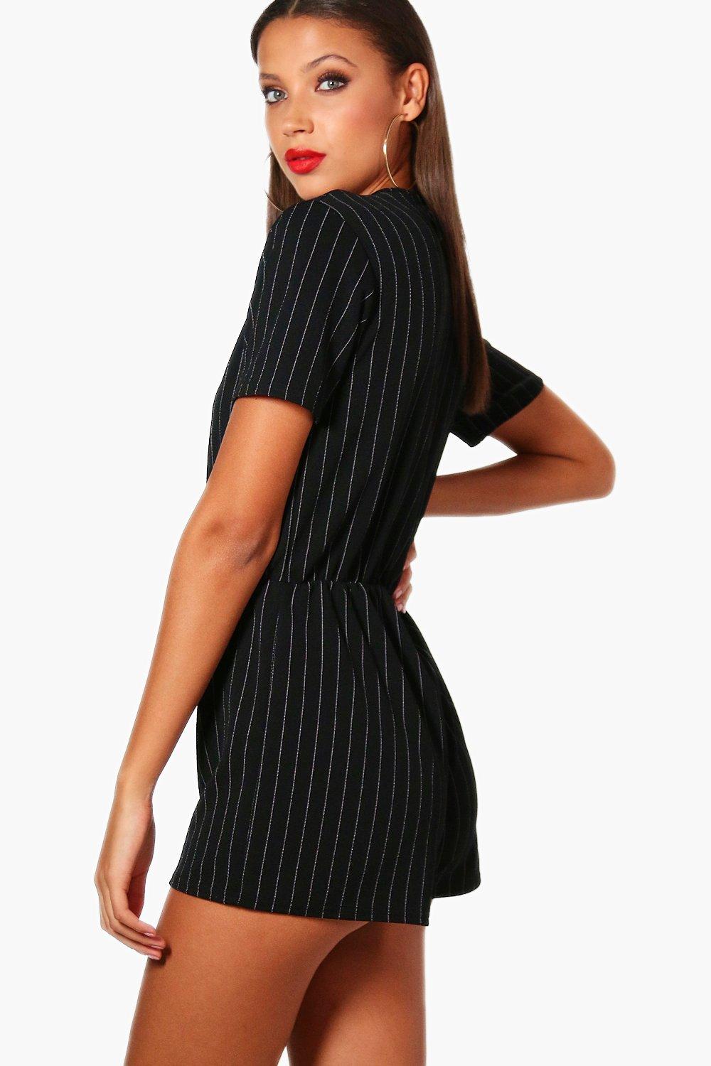 pinstripe playsuit