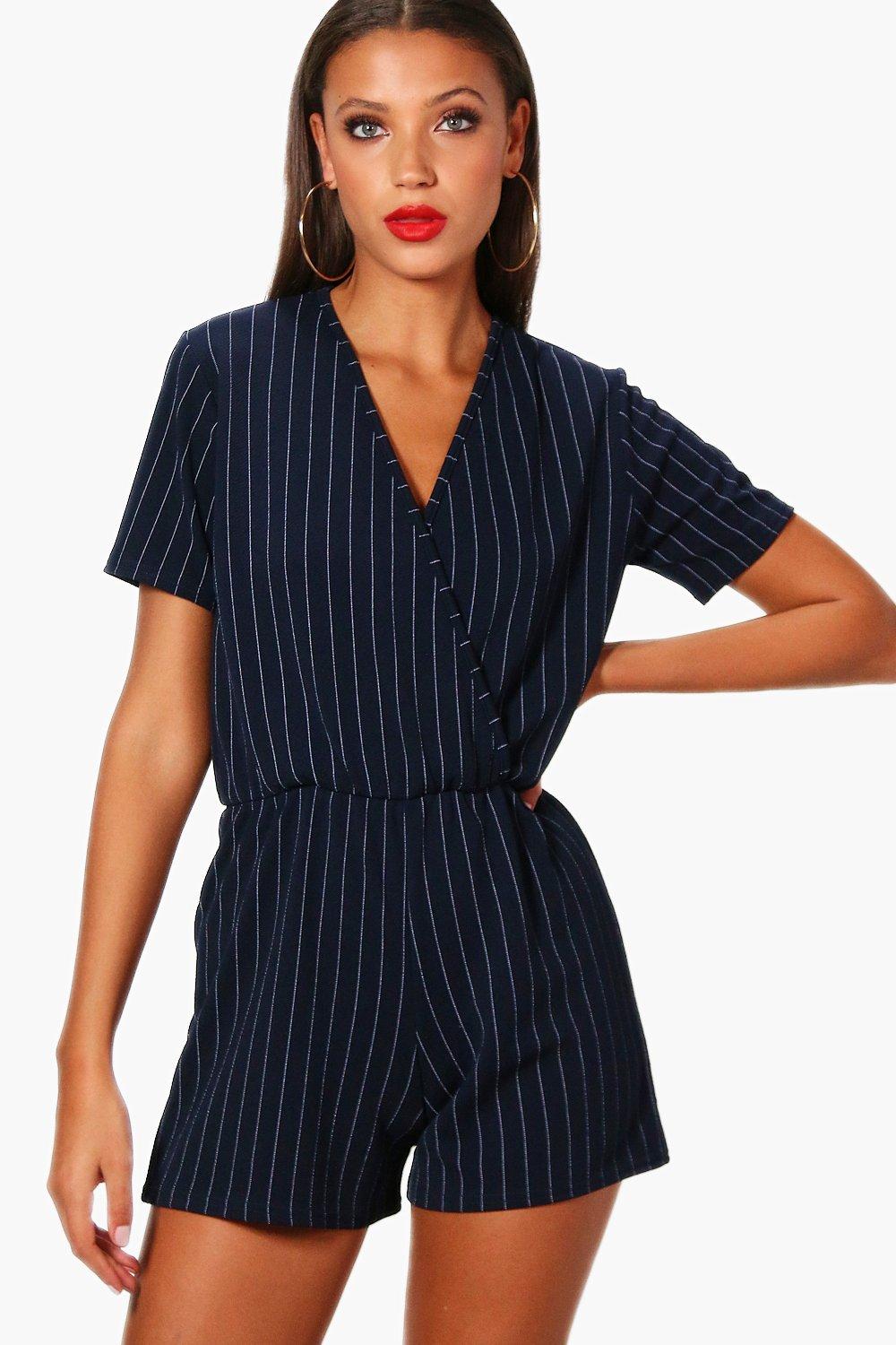 pinstripe playsuit