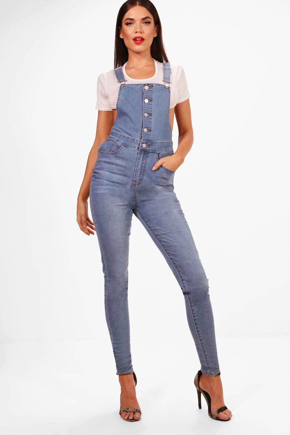 tall denim dungarees