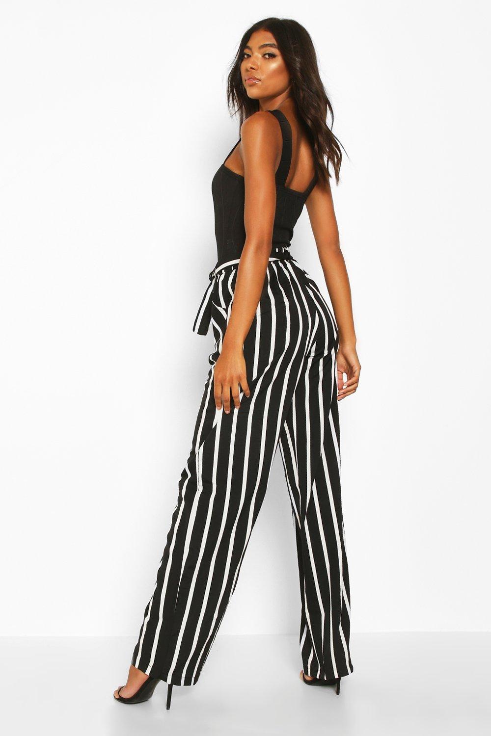 Wide-Leg High-Rise Pinstripe Pants - Tall, Tall