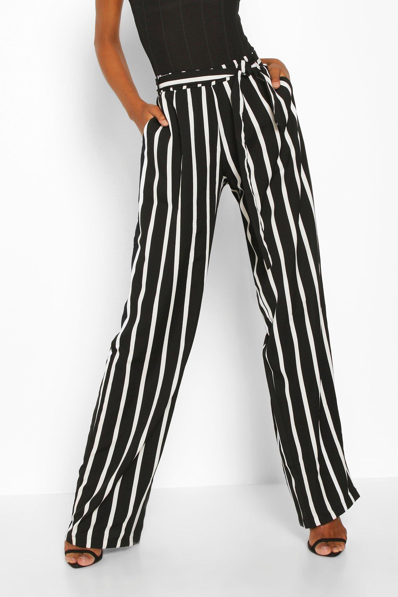 Boohoo hot sale striped pants