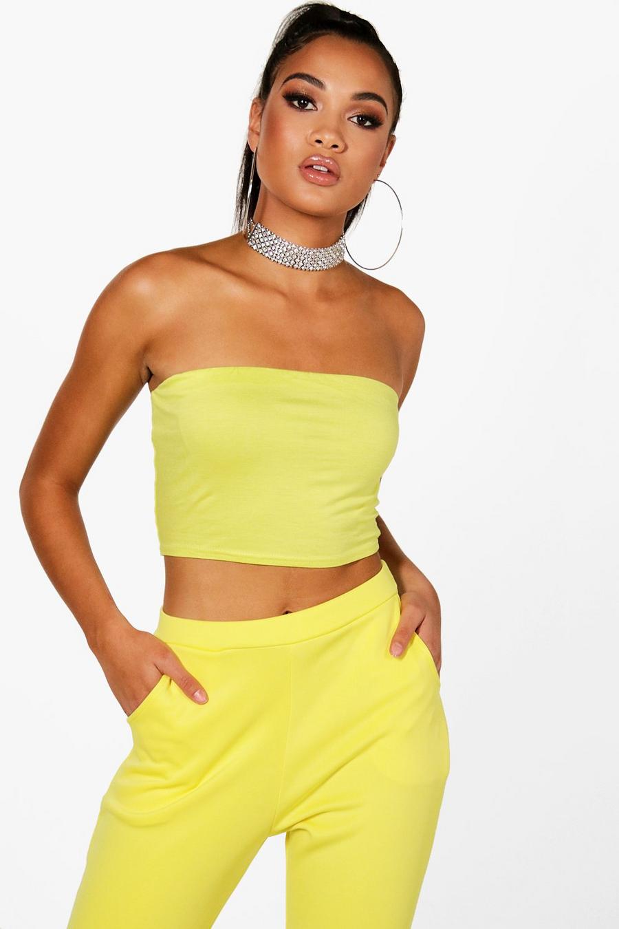 Lime Tall Basic Jersey Bandeau Top image number 1