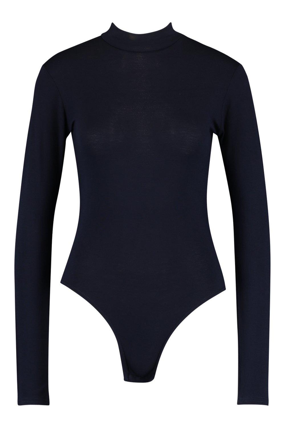 black full bodysuit long sleeve