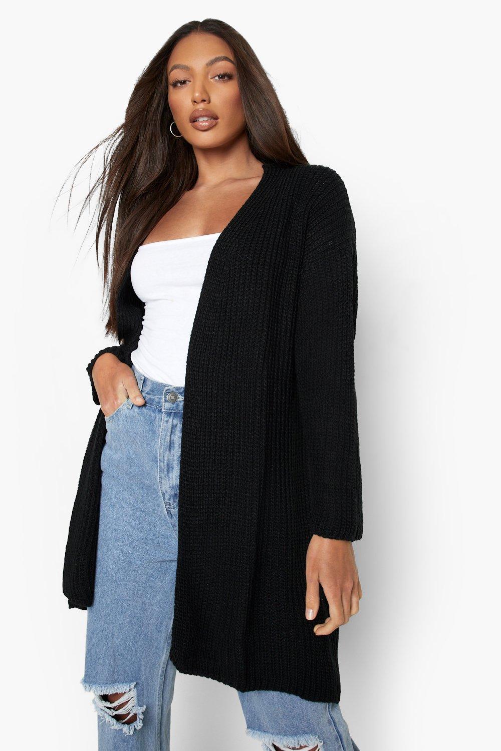 Boohoo black outlet cardigan