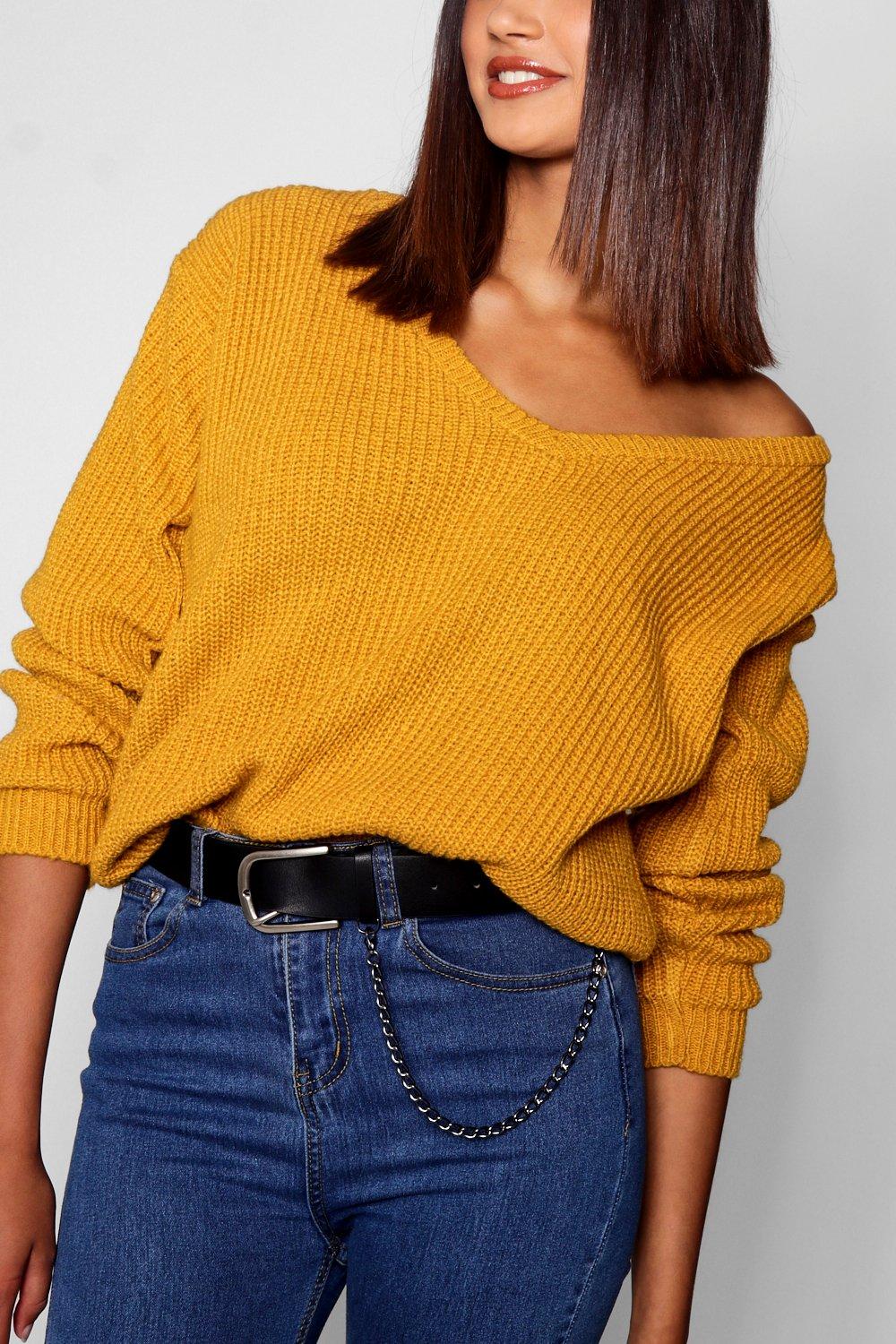 Boohoo on sale mustard jumper