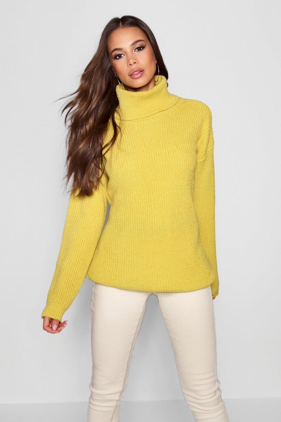 Lime Tall Basic Turtleneck Sweater image number 1