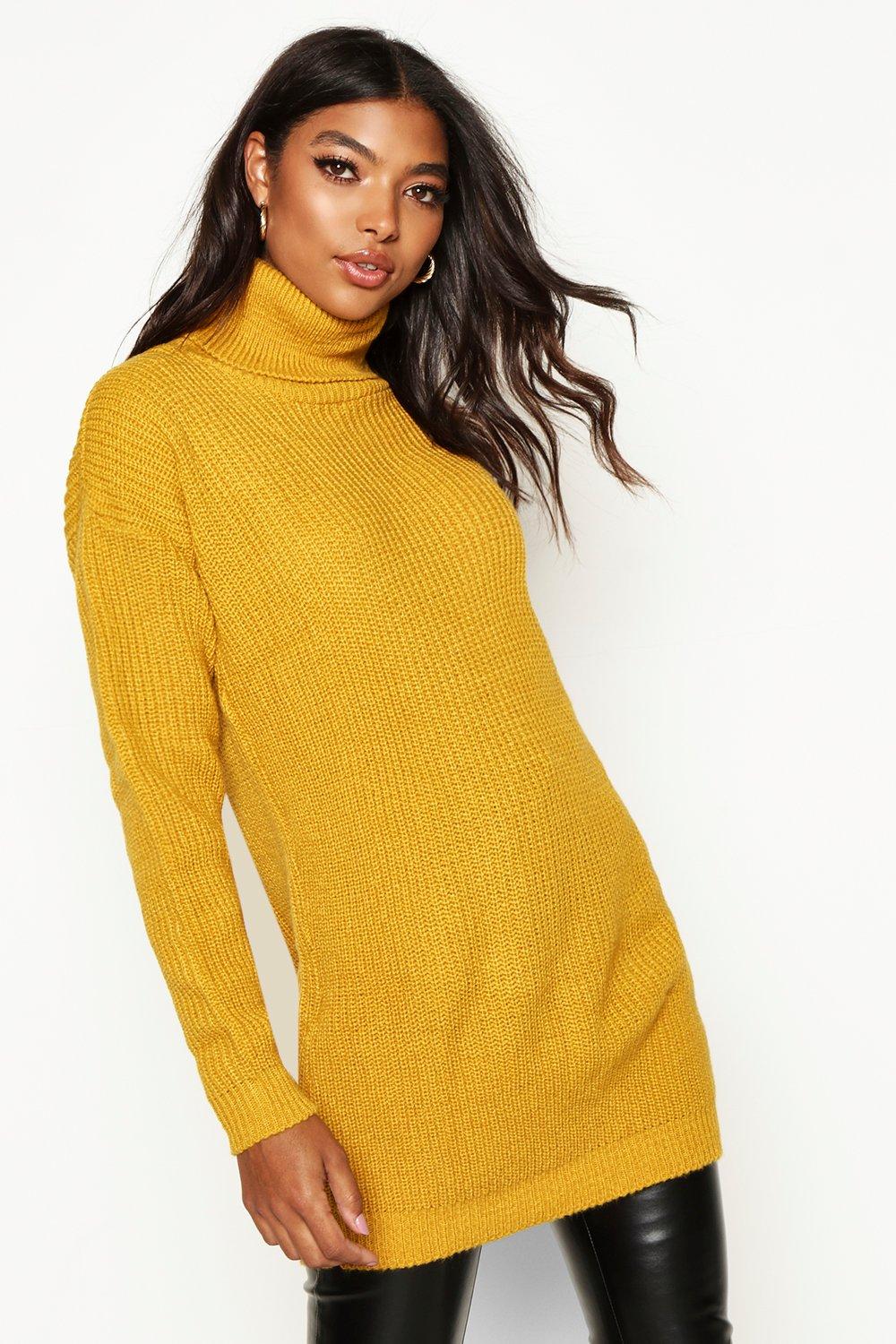 mustard roll neck jumper