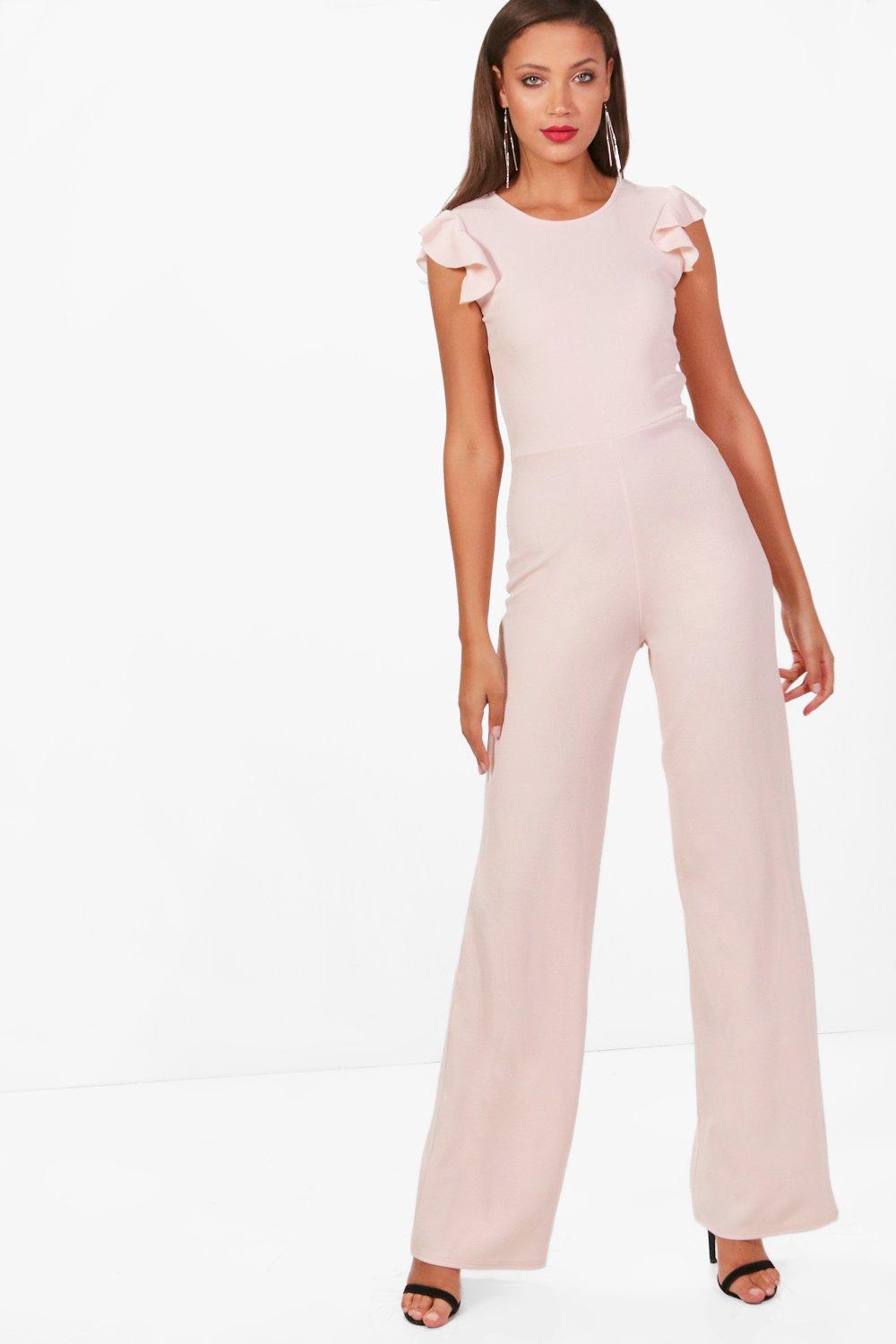 jumpsuit with ruffle sleeves