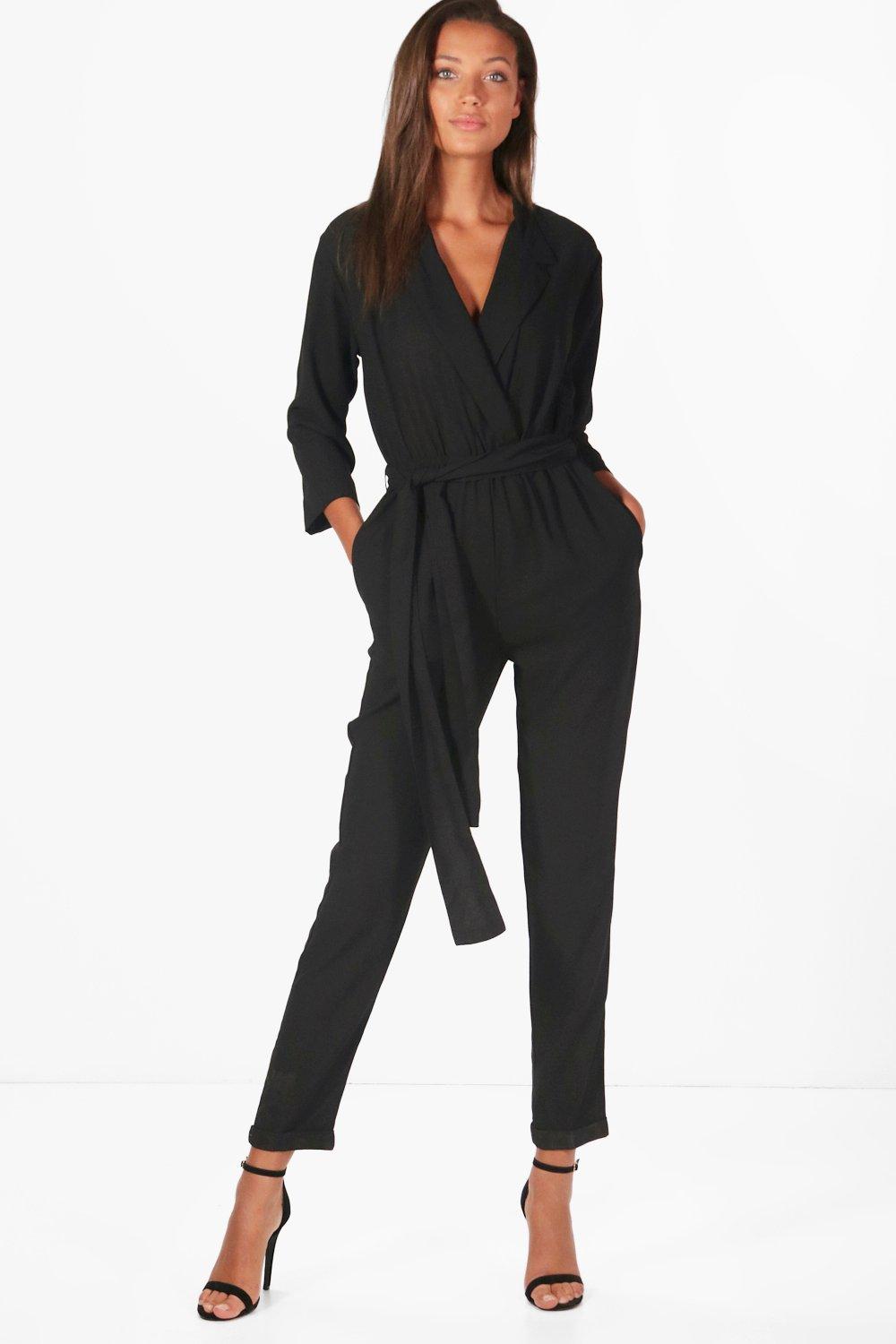 boohoo wrap jumpsuit