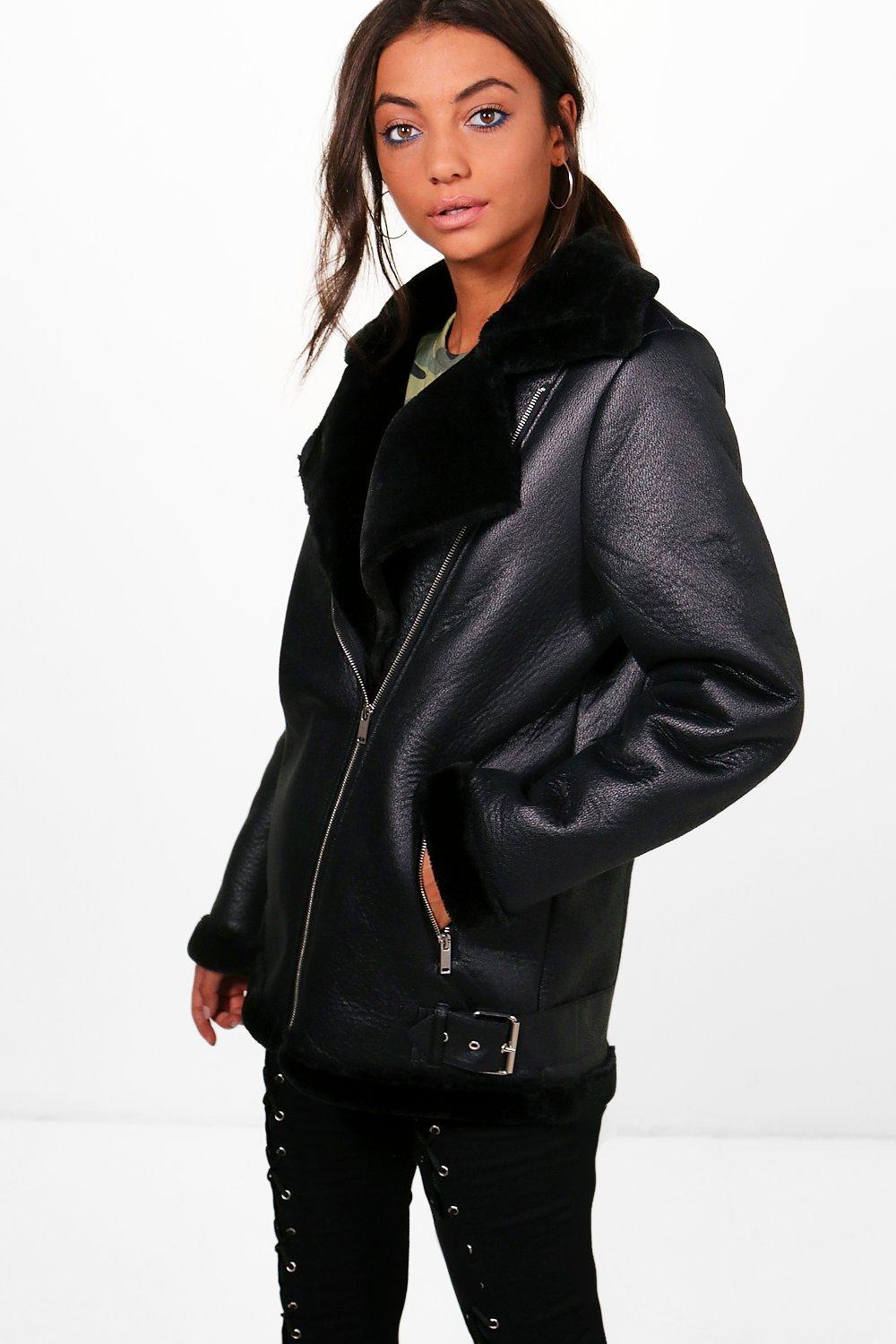 tall black aviator jacket