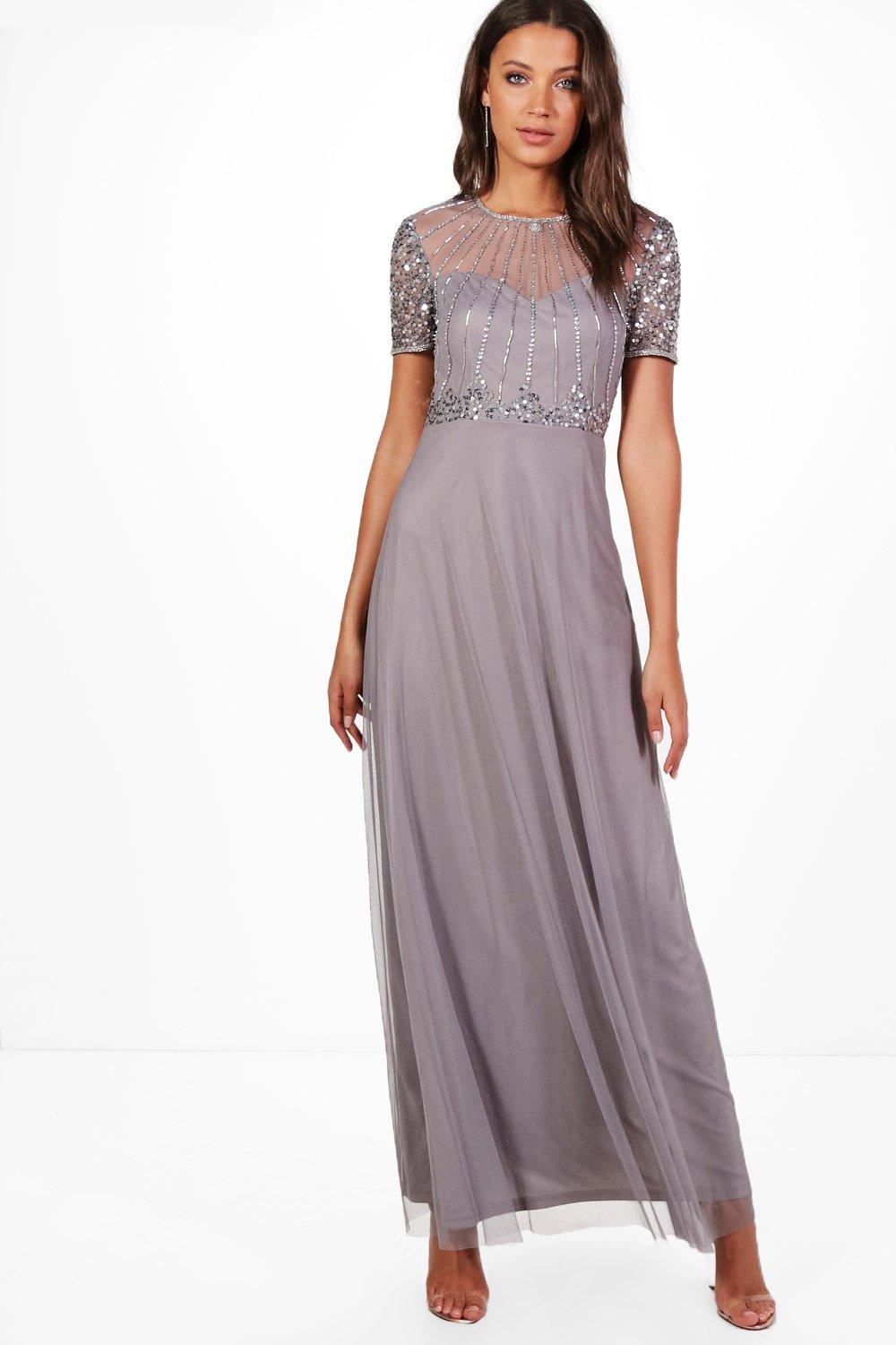 boohoo embellished maxi dress