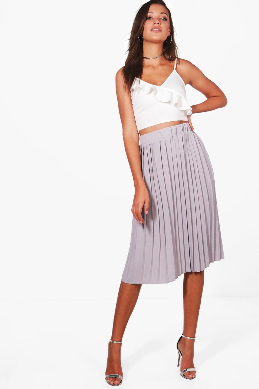 Tall Serene Premium Pleated Midi Skirt image number 1