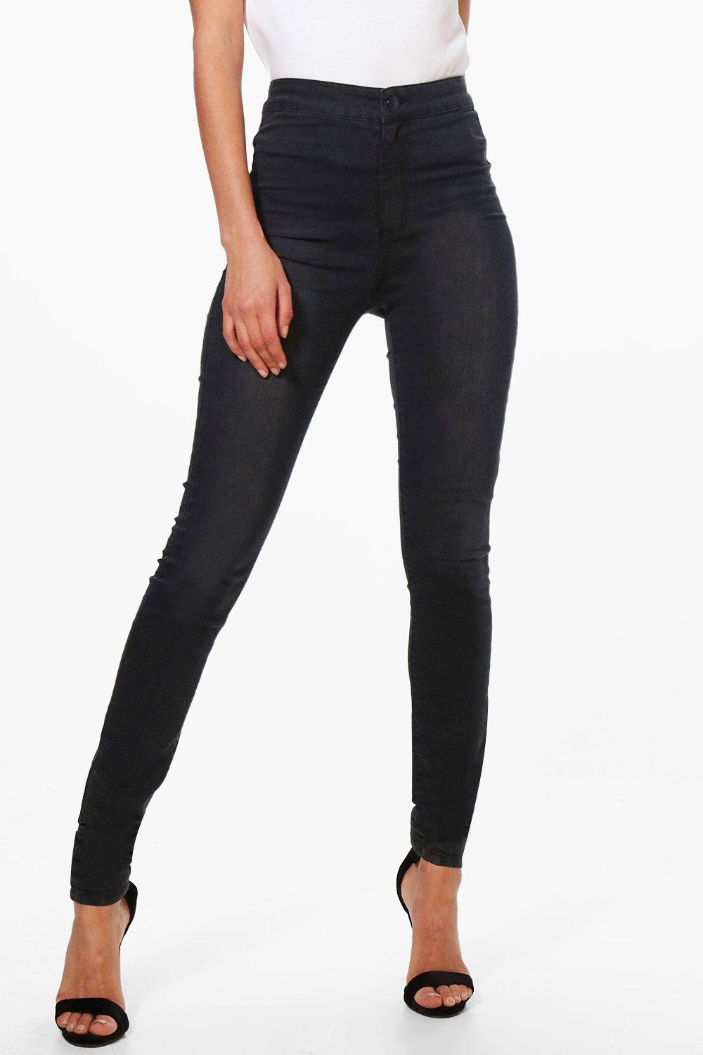 tall black high waisted jeans