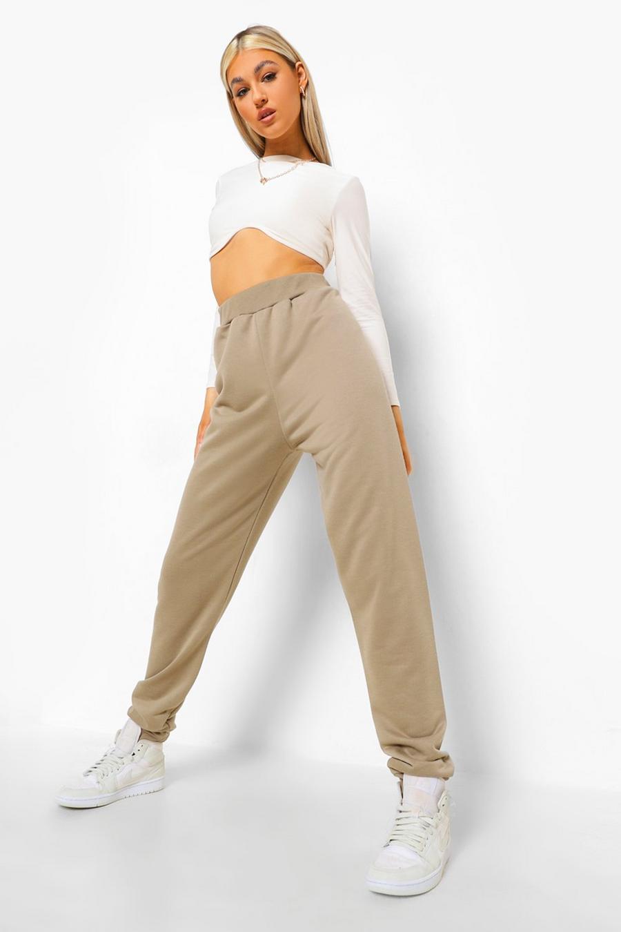 Khaki Tall Basic Track Pants image number 1