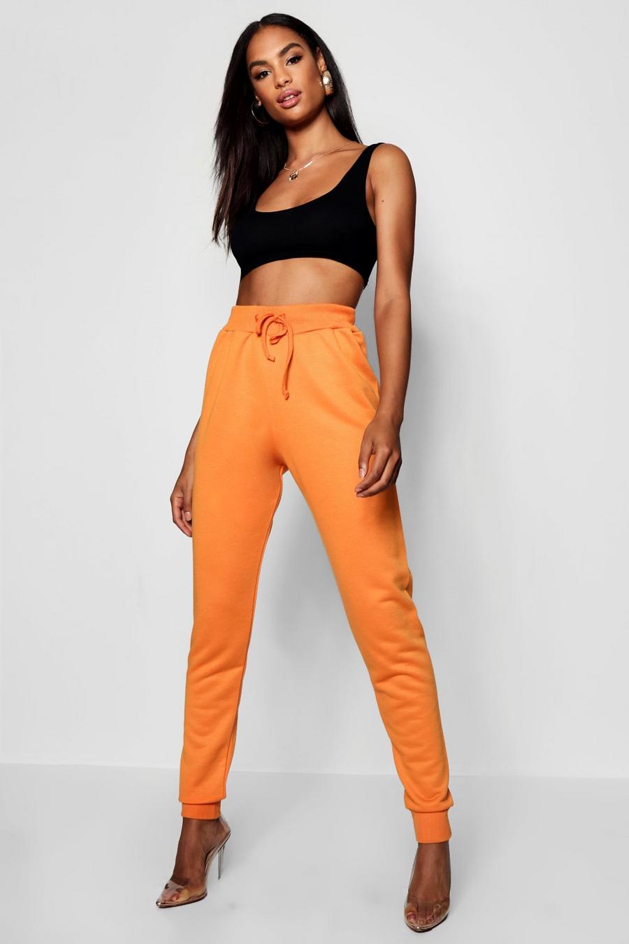 Orange Tall Basic Track Pants image number 1