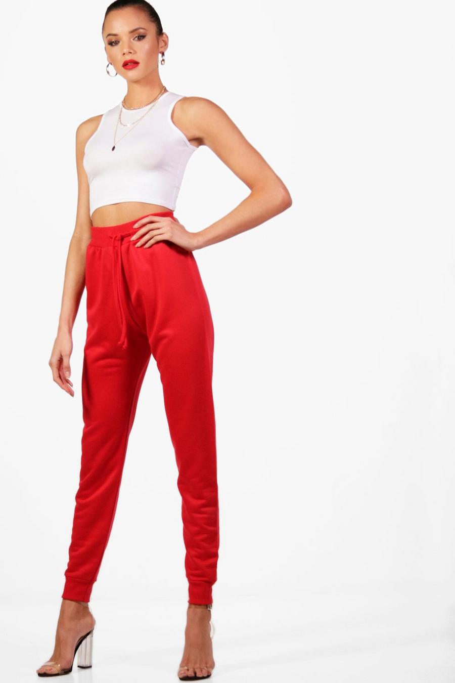 Red Tall Basic Joggers image number 1