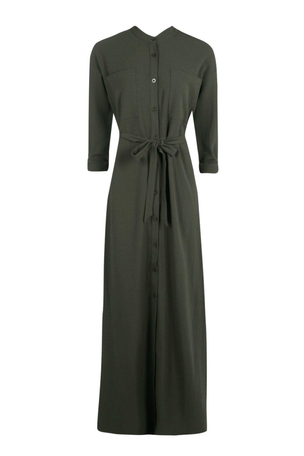 Tall Woven Split Side Maxi Shirt Dress