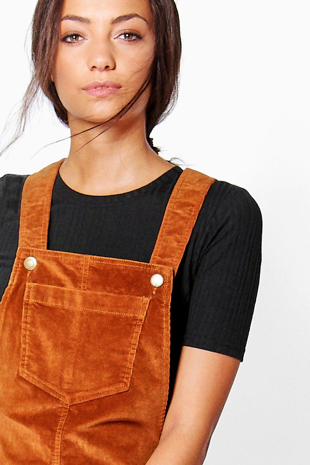 Tan hotsell dungaree dress