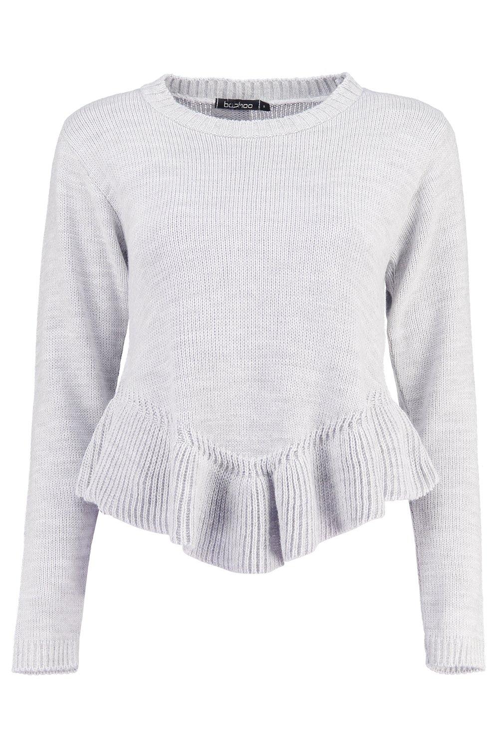 Zoe Ruffle Hem Jumper boohoo DK