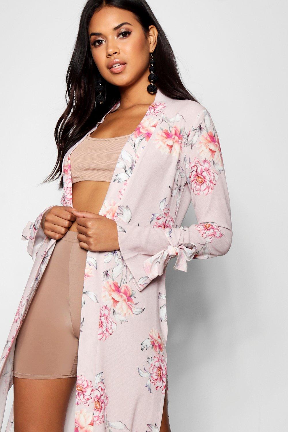 Floral Print Duster Jacket