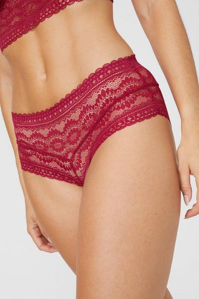 Gorgeous dark red Recycled Lace Short
