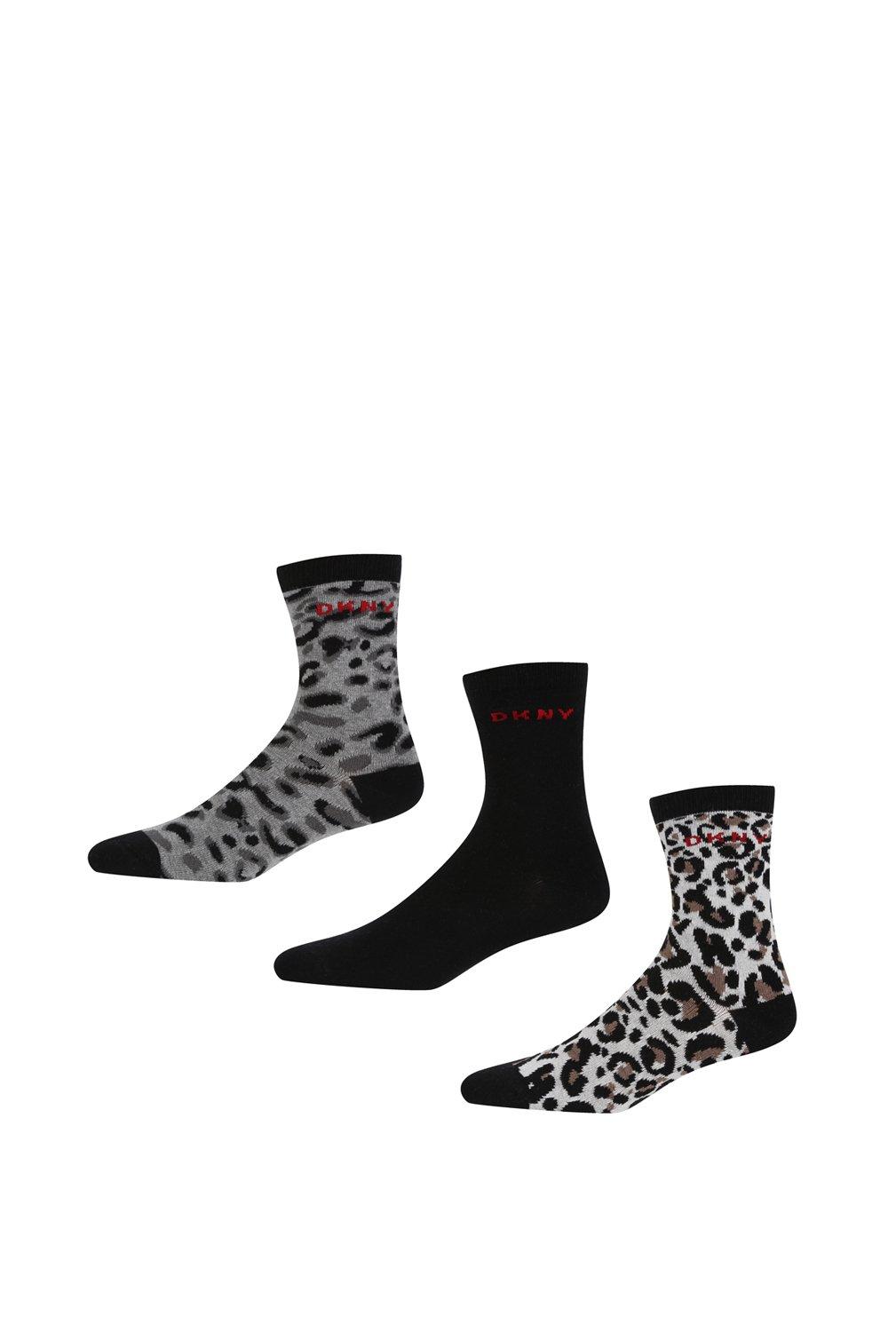 Hosiery & Socks Dkny Scarlett 3 Pack Animal Print Socks DKNY